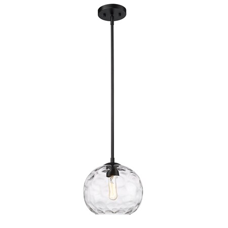 Z-Lite Chloe Pendant, 1-Light, 10 In.W x 9.5 In.H, Matte Black/Clear 490P10-MB